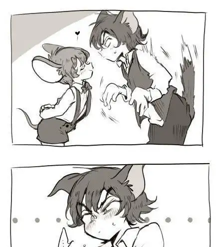 汤姆和杰瑞拟人化之后,这是世上最甜的甜宠漫吧!