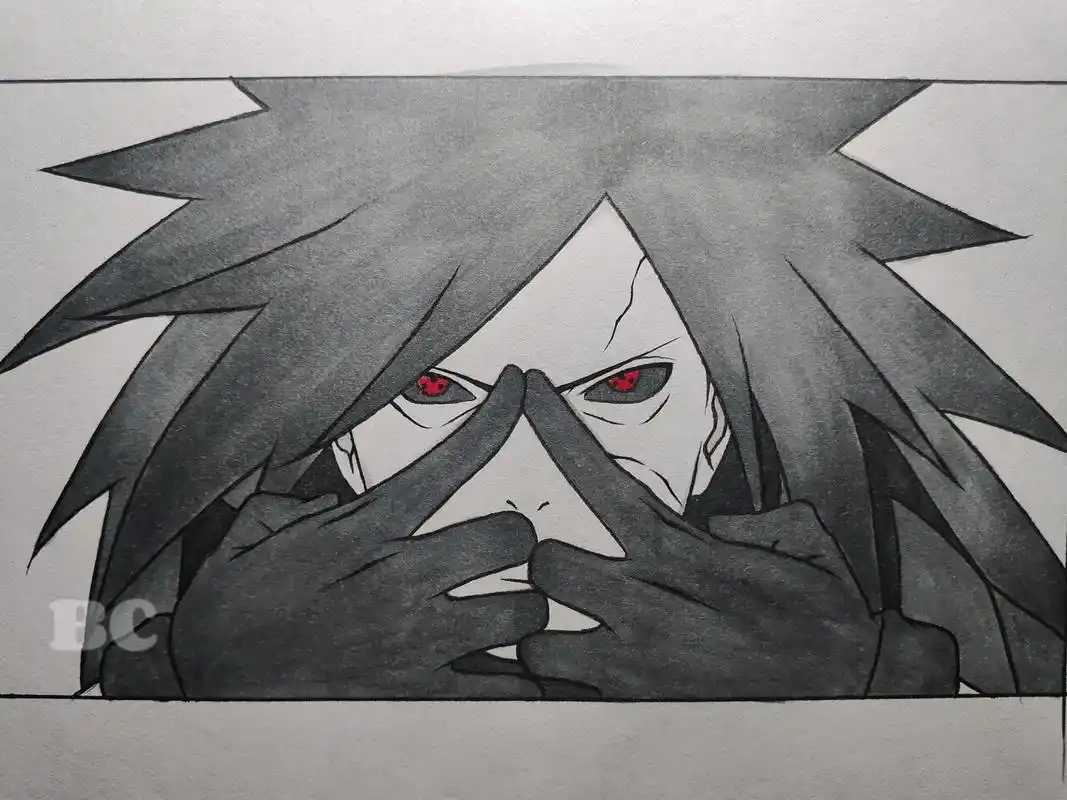 斑绘画过程.#宇智波斑 #手绘#临摹#绘画过程 - 抖音