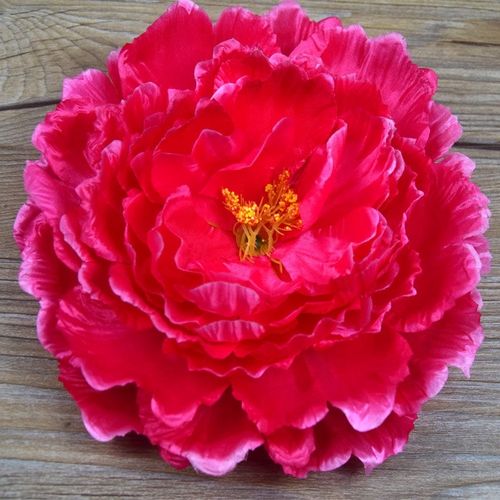 舞蹈手拿大秧歌头花手花道具牡丹大红花头饰表演更多舞蹈配饰