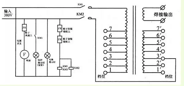 电焊机手动开关接线图