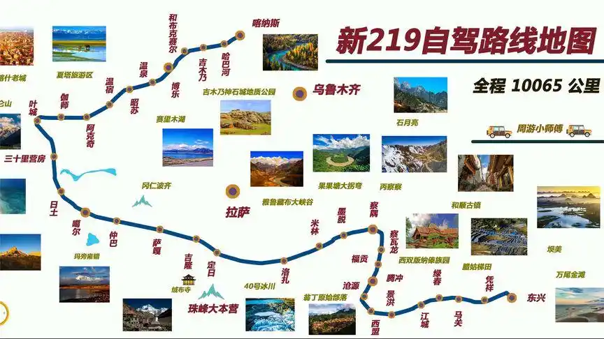 219国道自驾路线地图分享东兴喀纳斯10063公里精华亮点都在这