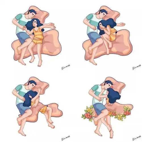 一组小污甜的情侣插画,在ins上治愈了几十万的单身狗_女生