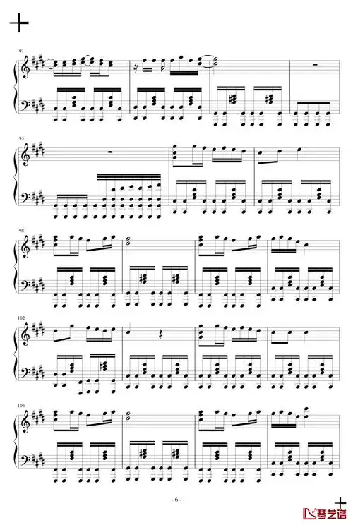 火花钢琴谱-高耀太6