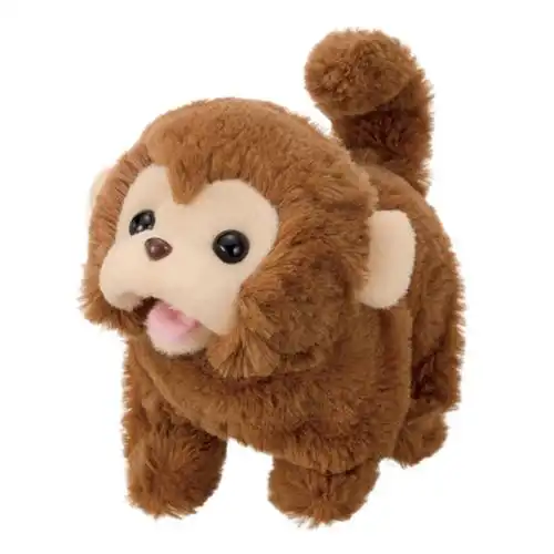 iwaya日本电动玩具淘气小猴子会走会叫电动毛绒宠物电动