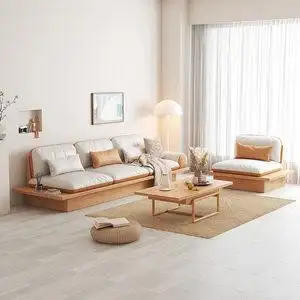 原木日式沙发图片