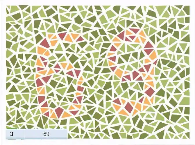 色盲测试卡6张色觉测试图