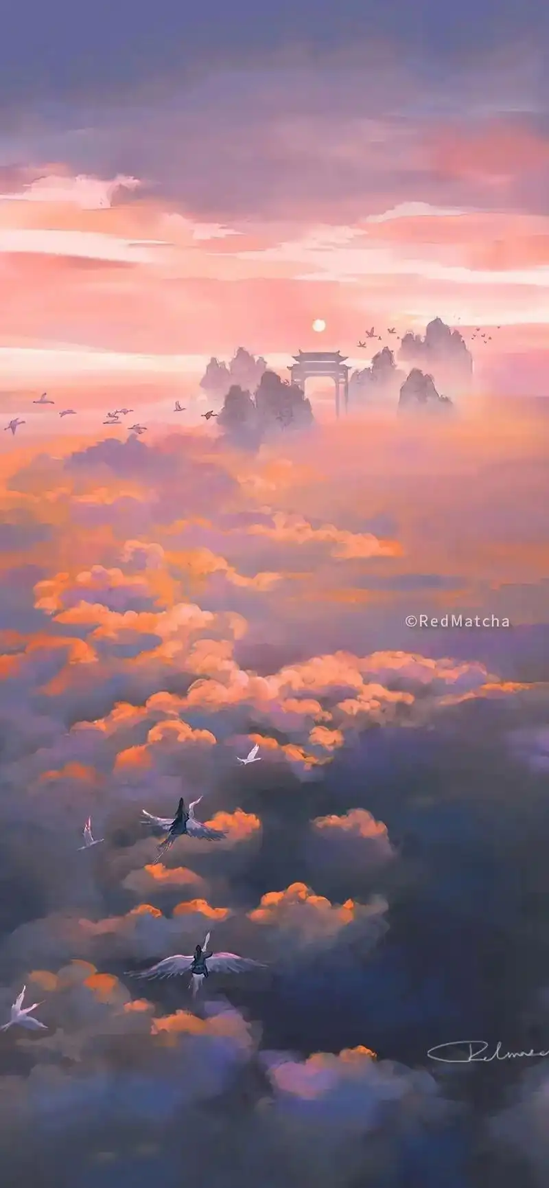 风度鹤声闻远谷,山横雨色卷浮岚 #手绘 #壁纸 #古风 #意 - 抖音