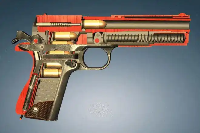 但是m1900枪的机械零件较多,增加重量和故障率,所以勃朗宁在后来去掉