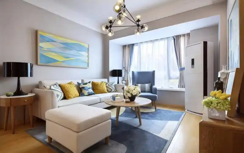 汉口城市广场现代简约风格90平小户型效果图 - 维客网装修效果图