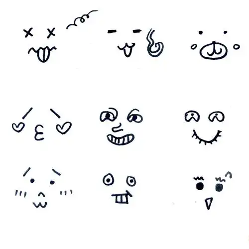 各种可爱表情的54种简笔画法,超级实用的素材!(转发收藏)