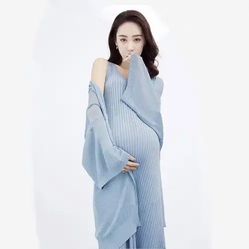 2021孕妇照服装高端展会新款白色性感时尚简约影楼艺术写真拍摄