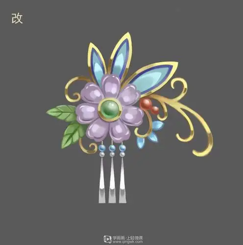 作业:古风人物头饰怎么画? - gf-4-151面团 - 轻微课