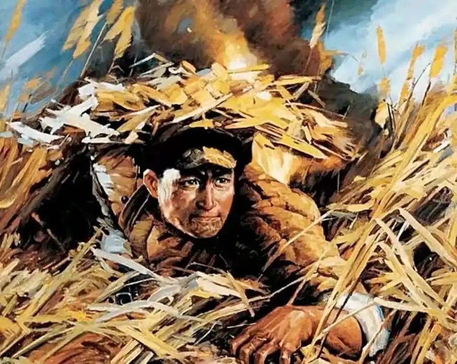 民间老兵收藏的抗美援朝中国人民志愿军英雄邱少云照片