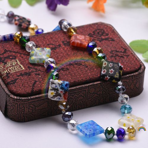 复古 民族风 长款 琉璃手工毛衣链 饰品批发 手工项链吊坠