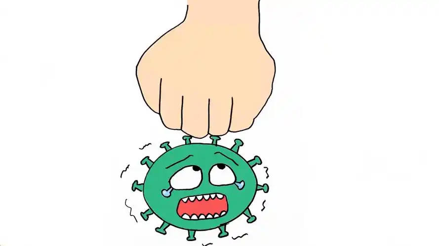 重拳出击,打败病毒04用纸杯画抗击新型冠状病毒简笔画