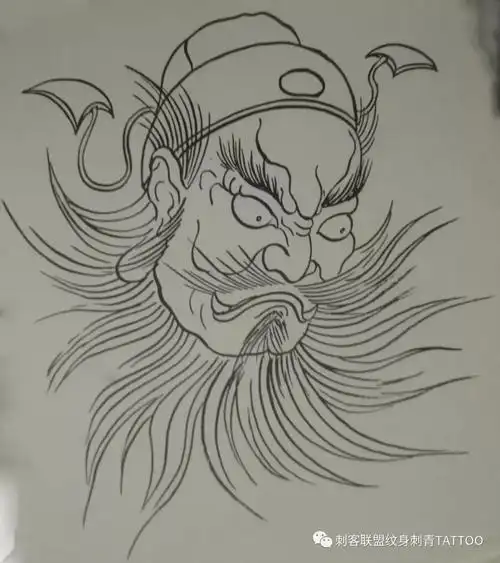 钟馗纹身钟馗纹身手稿钟馗纹身手稿图案