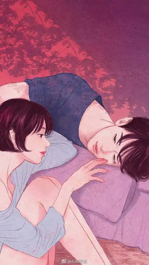 最近illustratorzipcy的情侣插画很热