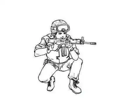 军人图片特种兵卡通形象漫画图片特种兵简笔画(帅气特种兵简笔画)特种