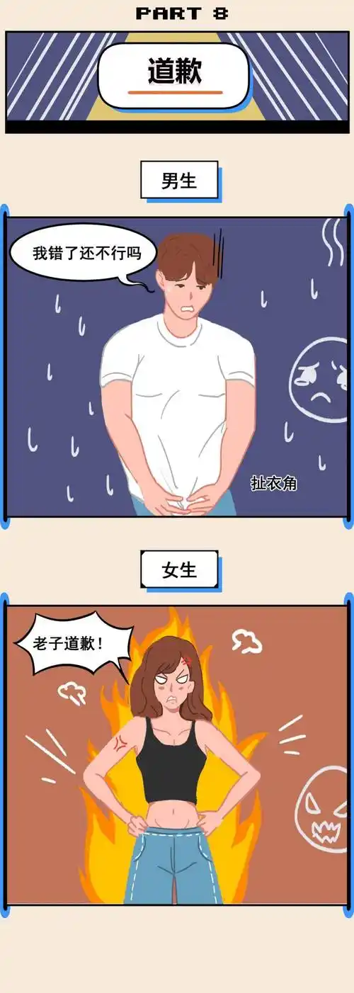 床上睡觉的姿势,生活习惯,思维方式……讲真,男生女生除了属于同一种