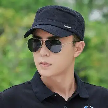 帽子男潮流春秋季遮阳平顶帽防晒爸爸短檐布帽休闲百搭太阳帽鸭舌帽