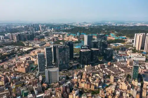 深圳坂田岗头天安云谷城中村航拍