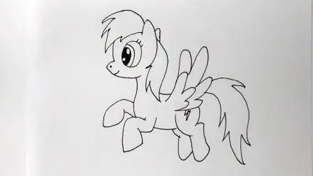 一步步教你画简笔画,如何画好彩虹小马?简单又好看