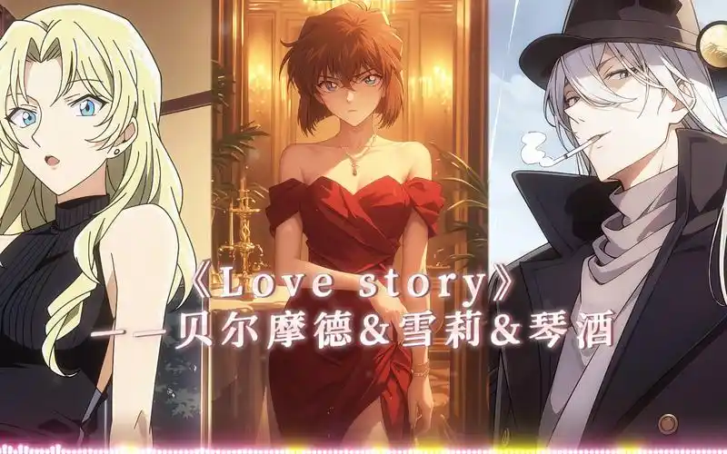 "贝尔摩德x灰原哀x琴酒,唱《love story》好好听啊啊!