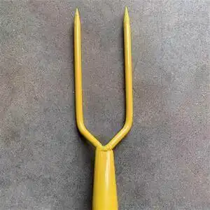 纯钢稻草叉两股叉铁叉鱼叉稻杆叉两齿叉双尖头圆钢彩叉实心二齿叉