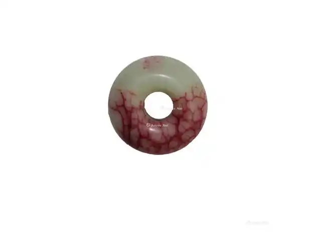 0454 清代 和田血玉平安扣