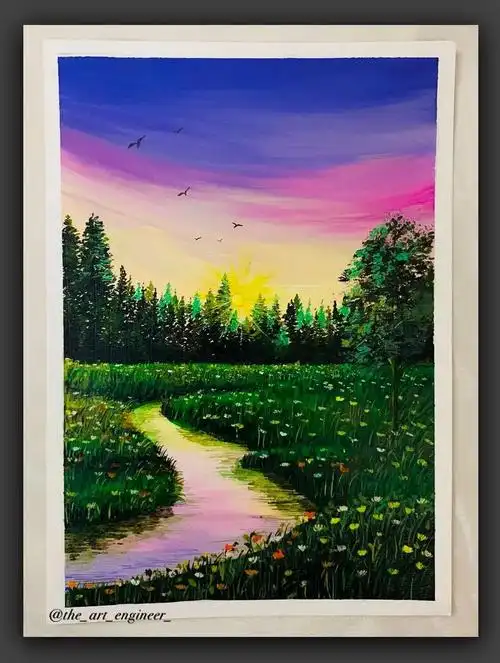 素材|值得收藏的20例水粉风景画,临摹学习的好素材! - 艺考查查