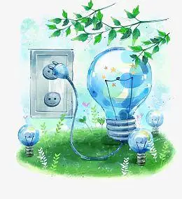 节约用电宣传画矢量