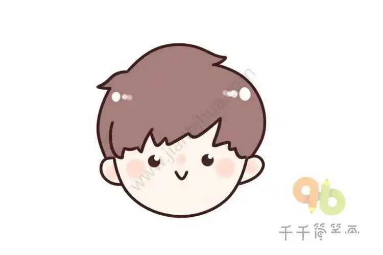帅气的男孩头像简笔画图片