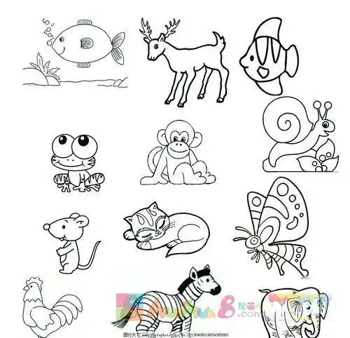 幼儿关于小动物家的简笔画