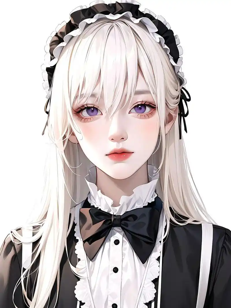 白发紫瞳|头像壁纸 白发女生头像壁纸