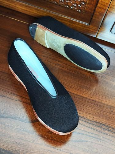 新款老北京布鞋男士北毛礼服呢圆口老人鞋老头鞋手工反绱缝制春夏