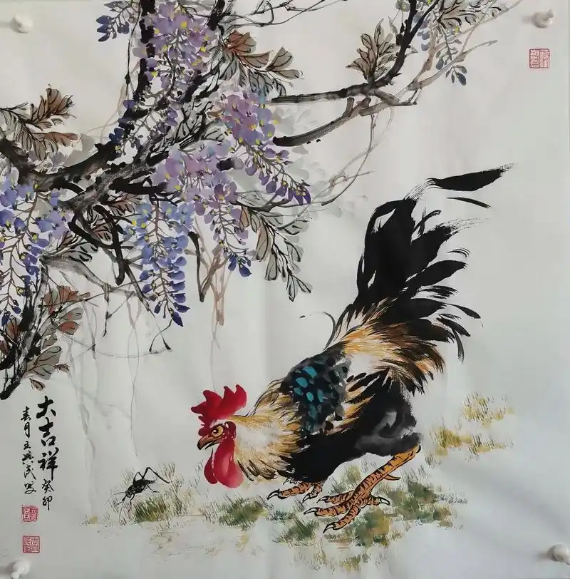 王兴民国画公鸡:图集.#国画 #水墨写意 #中国画 #国画艺 - 抖音