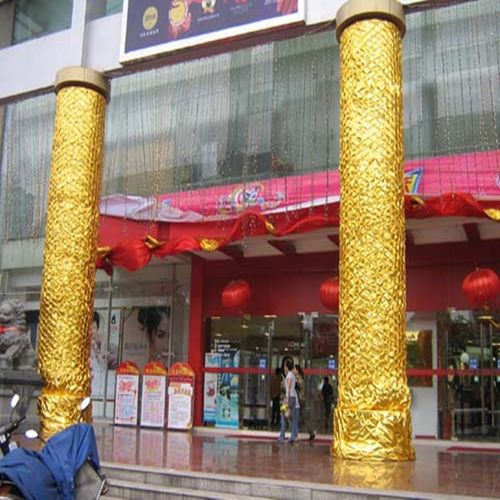 金布 包柱子 烫金布料 红婚庆皱金布 包树节日 舞台 装饰布金色布