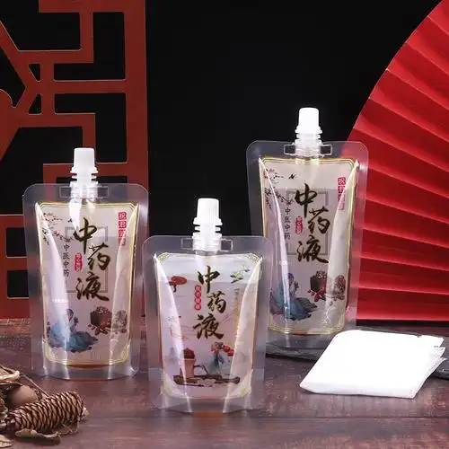 中药液吸嘴袋便携自立汤药包装袋一次性食品包装袋液体打包密封袋