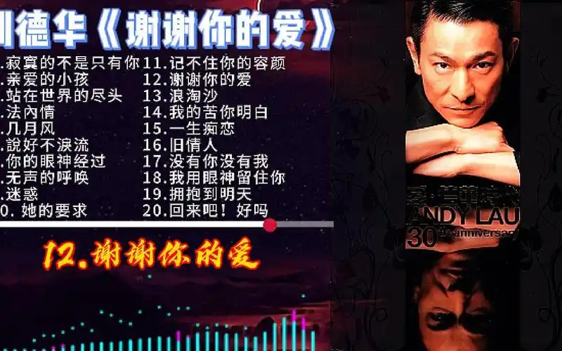 wav无损音质 刘德华《谢谢你的爱》专辑 满满的回忆