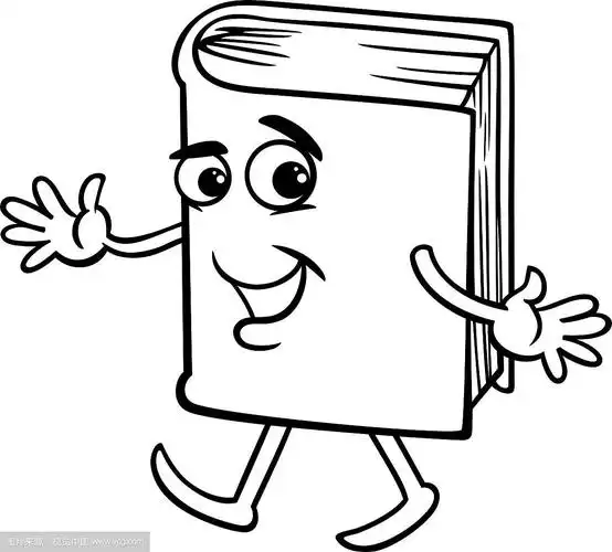书卡通涂色页