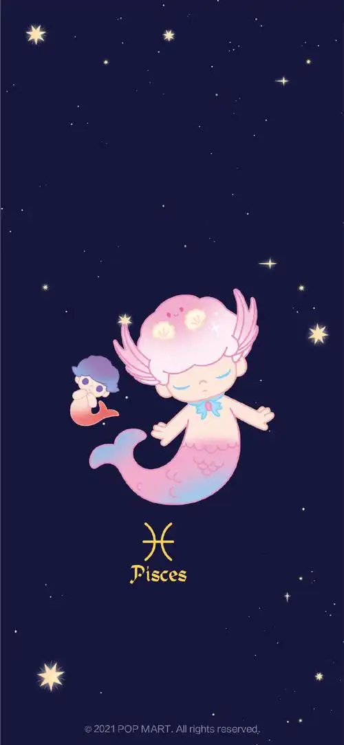 泡泡玛特壁纸#  dimoo星座系列手机壁纸来啦~  踏月而来  化作行乔