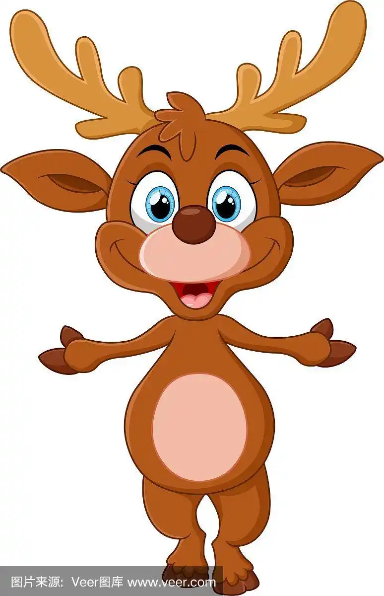 卡通鹿呈现