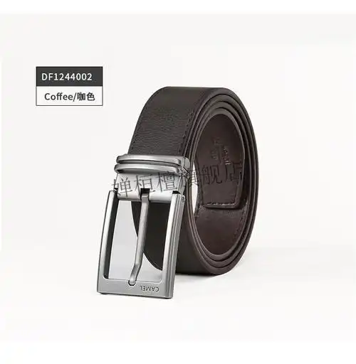 骆驼(camel)春季韩版真皮纯男针扣款式腰带年轻人休闲商务风皮带 dj