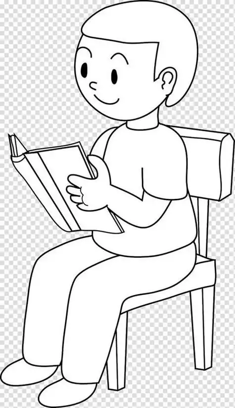 坐着简笔画 小女孩坐着简笔画