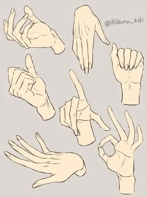 素材男生手部线稿霸总的样子想好了