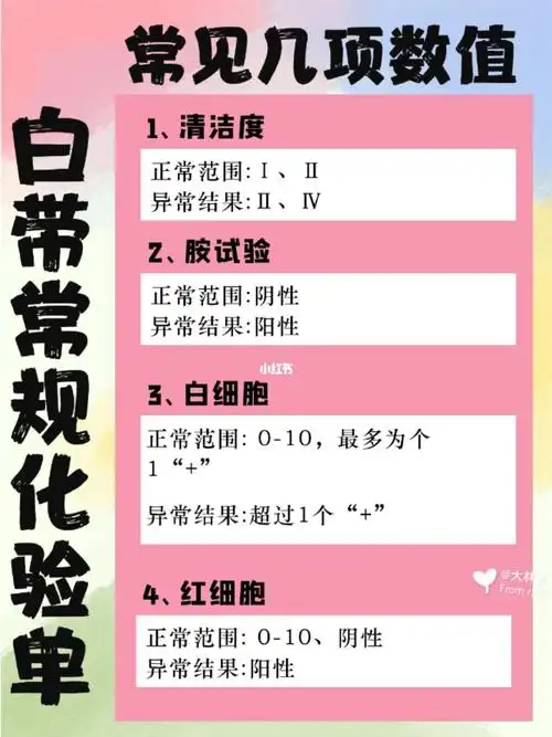 女生必知的妇科常识 必做的妇科检查 常见几项数值 白带常规化验单