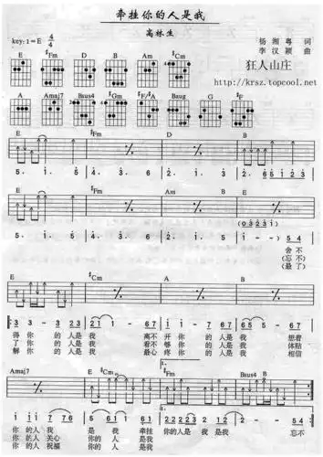 牵挂你的人是我-高林生-图片吉他谱-0