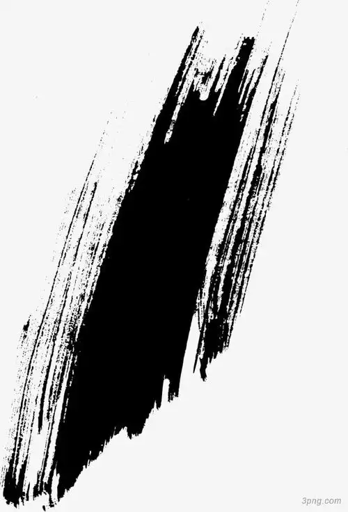水墨笔刷墨迹笔刷png素材透明免抠图片-装饰效果-三元素3png.com