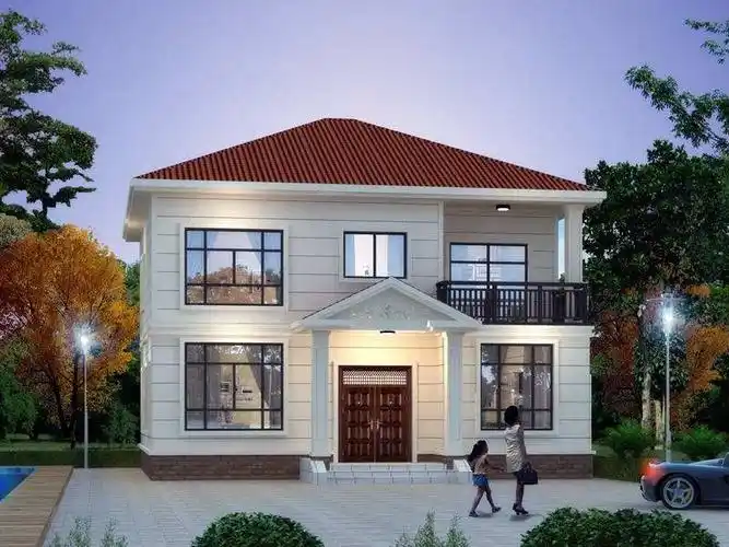 农村双拼二层别墅设计图,每一套都有自己的亮点,快和兄弟一起建欧式二