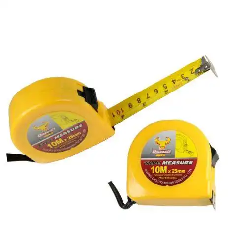 斗牛士工具钢卷尺10米公英制盒尺钢尺加厚尺身涂脂防锈缓冲装置